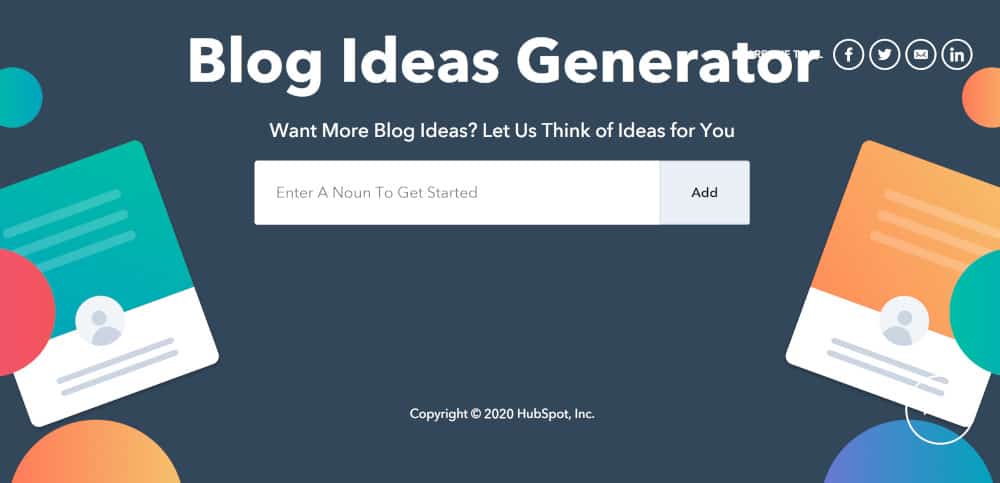 Hubspot topic generator