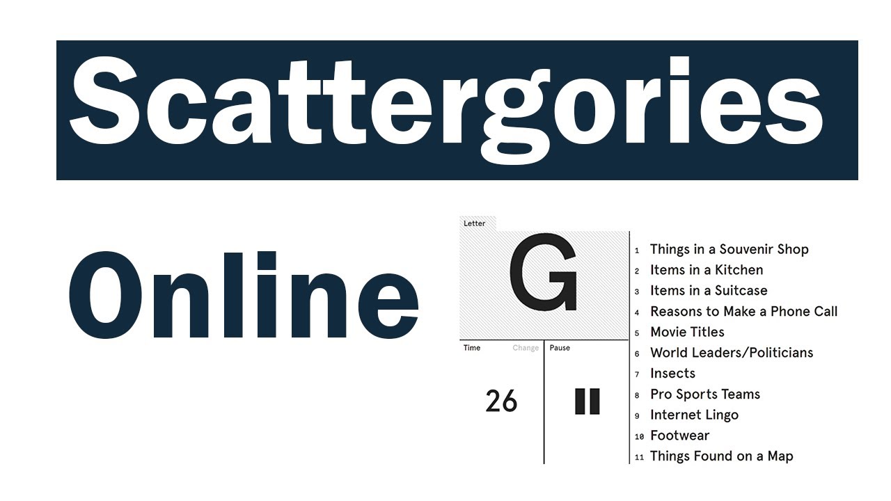 Scattergories - virtual event game